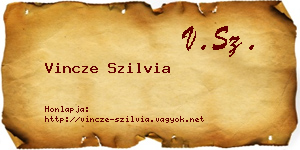 Vincze Szilvia névjegykártya