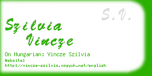 szilvia vincze business card